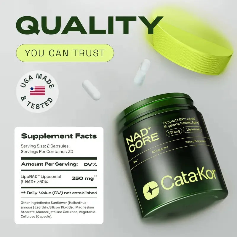 Cata-Kor NAD+ Advanced - NAD Supplement with Resveratrol